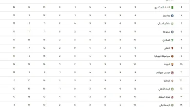 ترتيب الدوري المصري